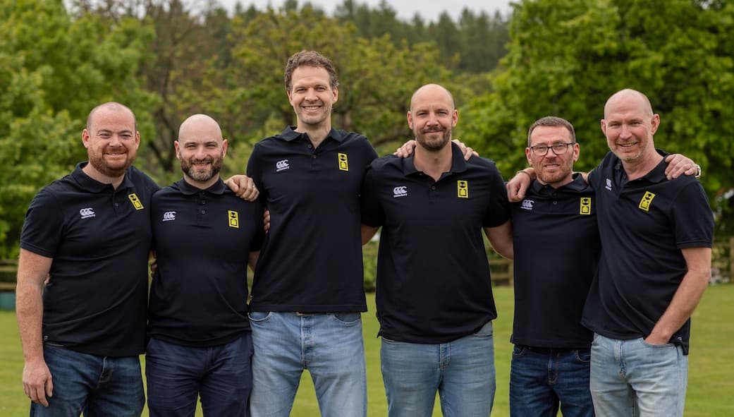 Six newly promoted Crewsaders Regional Crew Managers with Managing Director Jez Berryman