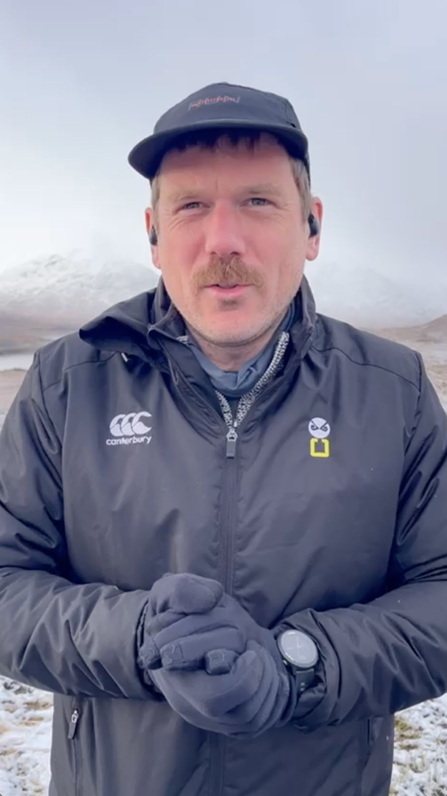 David in the cold Scottish highlands